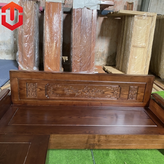 SOFA GÓC NHỎ 2Mx1M8 SỒI TỰA ĐỤC CẢNH LAU MÀU ÓC CHÓ - Ảnh 11