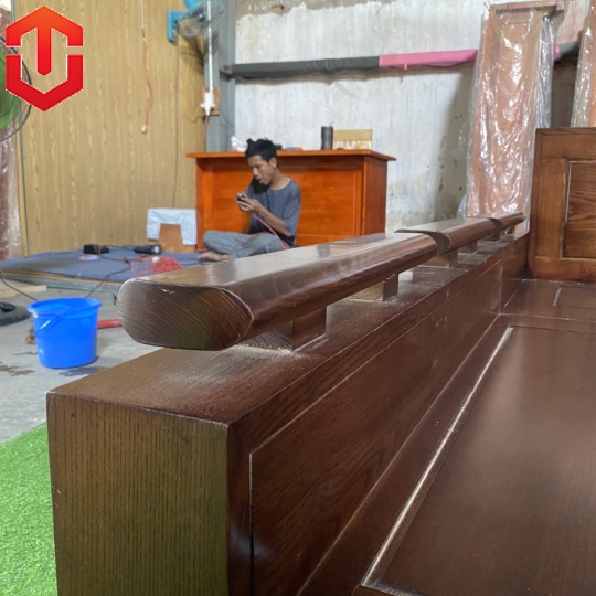 SOFA GÓC NHỎ 2Mx1M8 SỒI TỰA ĐỤC CẢNH LAU MÀU ÓC CHÓ - Ảnh 15