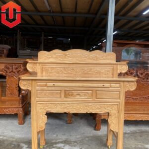 BÀN CÚNG GÕ ĐỎ 2 TẦNG 1M47