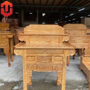 BÀN CÚNG GÕ ĐỎ 2 TẦNG 1M07