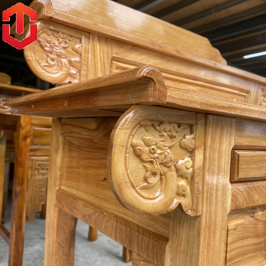 BÀN CÚNG GÕ ĐỎ 2 TẦNG 1M07 - Ảnh 10