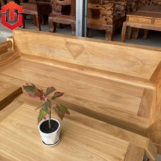 SOFA GÓC KIM CƯƠNG GÕ ĐỎ - Ảnh 9