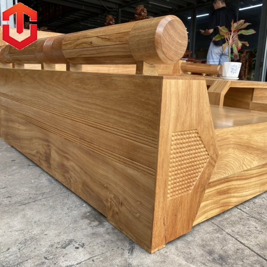 SOFA GÓC KIM CƯƠNG GÕ ĐỎ - Ảnh 11