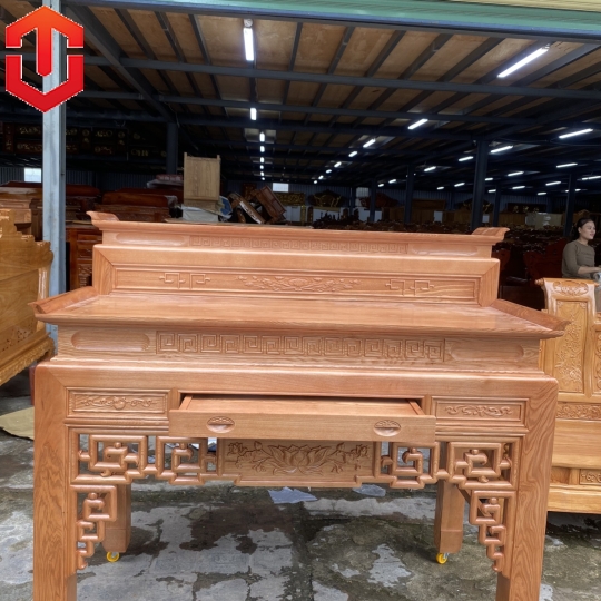 BÀN CÚNG SỒI 2 TẦNG 1M53 LAU MÀU HƯƠNG VÀNG - Ảnh 9