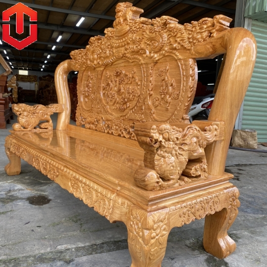 SALON NGHÊ 5 ĐẦU GÕ ĐỎ CỘT 12 6 MÓN - Ảnh 18