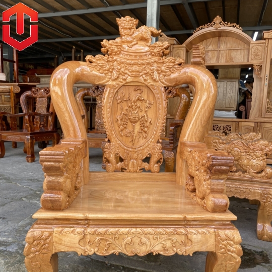 SALON NGHÊ 5 ĐẦU GÕ ĐỎ CỘT 12 6 MÓN - Ảnh 13
