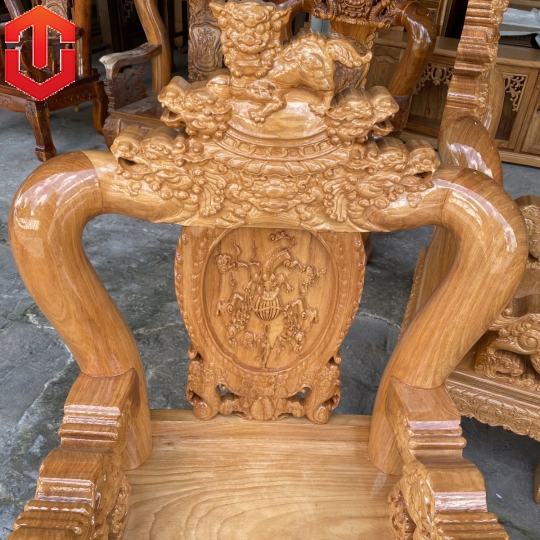 SALON NGHÊ 5 ĐẦU GÕ ĐỎ CỘT 12 6 MÓN - Ảnh 17