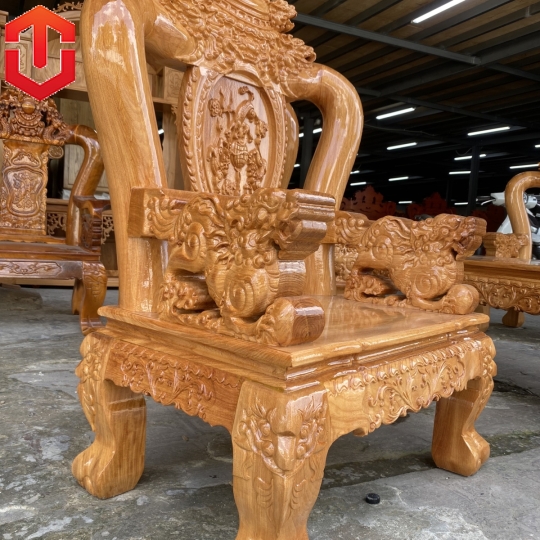 SALON NGHÊ 5 ĐẦU GÕ ĐỎ CỘT 12 6 MÓN - Ảnh 15