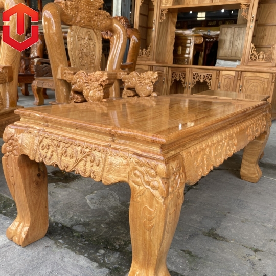 SALON NGHÊ 5 ĐẦU GÕ ĐỎ CỘT 12 6 MÓN - Ảnh 7