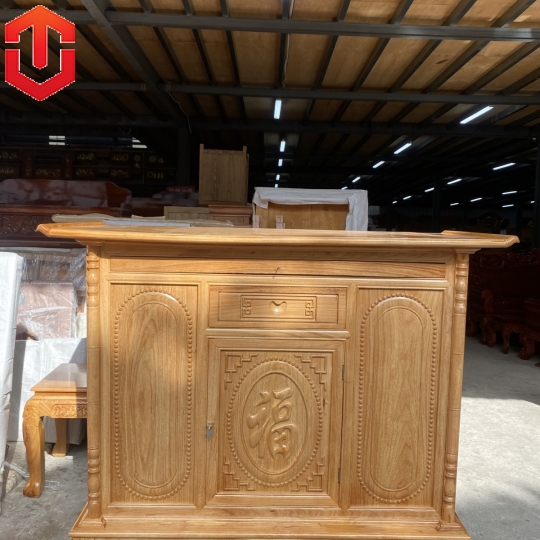 TỦ THỜ GÕ ĐỎ 1M53 CHẠM CHỮ - Ảnh 8