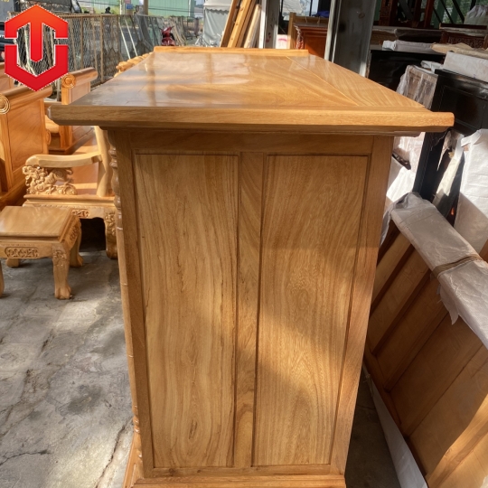 TỦ THỜ GÕ ĐỎ 1M53 CHẠM CHỮ - Ảnh 4