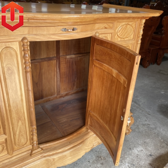 TỦ THỜ GÕ ĐỎ 1M75 CHẠM CHỮ - Ảnh 11