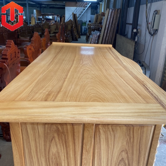 TỦ THỜ GÕ ĐỎ 1M75 CHẠM CHỮ - Ảnh 9