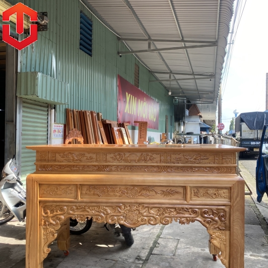 BÀN CÚNG NHƯ Ý GÕ ĐỎ 1M97 - Ảnh 3