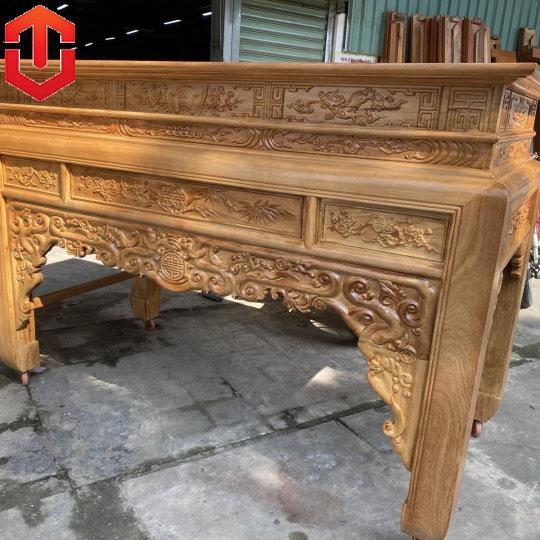 BÀN CÚNG NHƯ Ý GÕ ĐỎ 1M97 - Ảnh 8