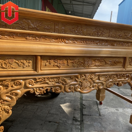BÀN CÚNG NHƯ Ý GÕ ĐỎ 1M97 - Ảnh 5