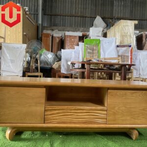 KỆ TIVI SỒI MẪU CHÂN THUYỀN 1M8 LAU MÀU HƯƠNG VÀNG
