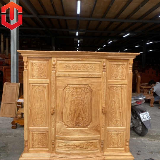 TỦ THỜ GÕ ĐỎ 1M47 6 CHÂN