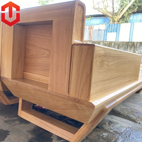SOFA GÓC CHÂN THUYỀN GÕ ĐỎ VẾ TRÁI - Ảnh 13
