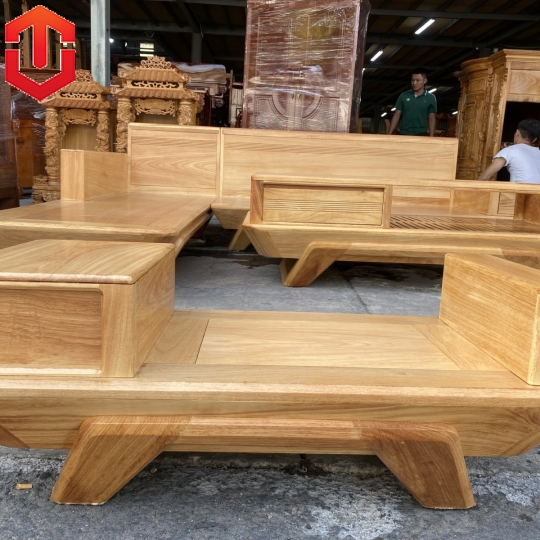 SOFA GÓC CHÂN THUYỀN GÕ ĐỎ VẾ TRÁI - Ảnh 8
