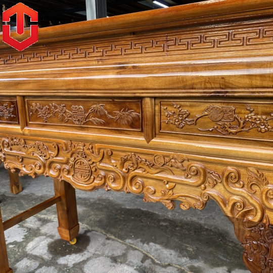 BÀN CÚNG TRÀM LÕI 1M53 CHẠM NHƯ Ý - Ảnh 4