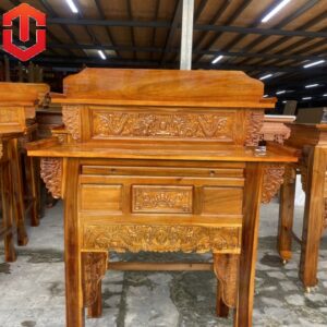 BÀN CÚNG TRÀM 2 TẦNG 1M27 CHẠM RỒNG