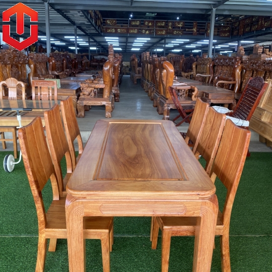 BÀN ĂN CHÂN SOI HƯƠNG ĐÁ 6 GHẾ - Ảnh 10