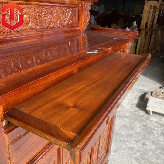 BÀN TỦ CÚNG GỖ TRÀM 1M47 - Ảnh 3