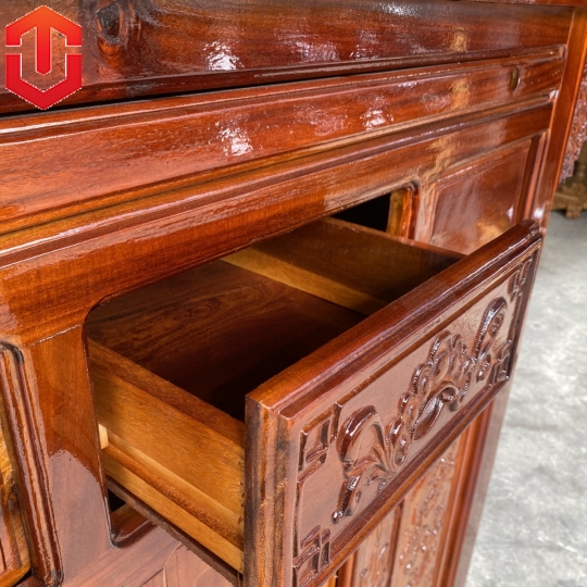 BÀN TỦ CÚNG GỖ TRÀM 1M47 - Ảnh 6