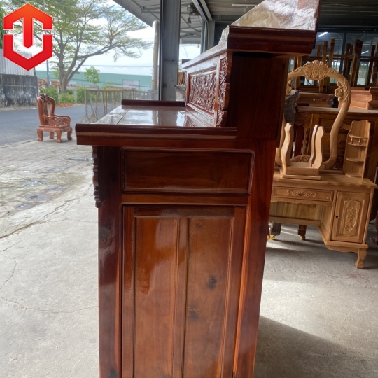BÀN TỦ CÚNG GỖ TRÀM 1M47 - Ảnh 2