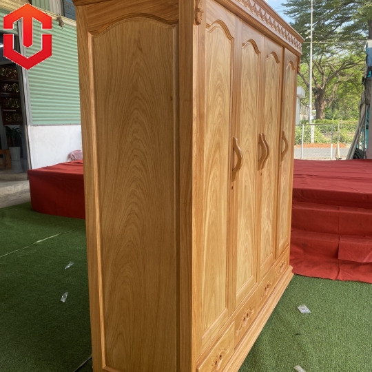 TỦ ÁO GÕ ĐỎ ĐÌNH BẰNG 2M - Ảnh 11