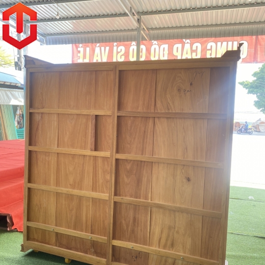 TỦ ÁO GÕ ĐỎ ĐÌNH BẰNG 2M - Ảnh 2