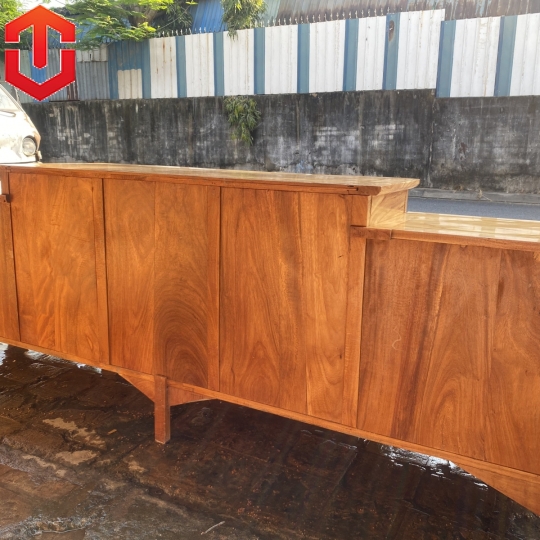 KỆ TIVI CỘT NHO GỖ GÕ ĐỎ 2M4 - Ảnh 11