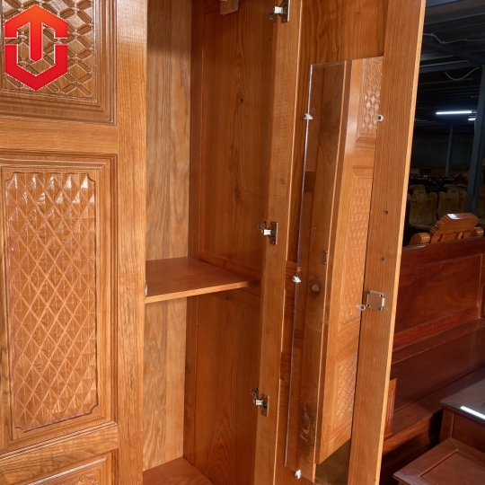 TỦ ÁO GỖ SỒI 3 CÁNH - MÀU CÁNH GIÁN - Ảnh 13