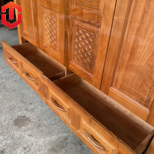 TỦ ÁO GỖ SỒI 4 CÁNH - MÀU CÁNH GIÁN - Ảnh 7