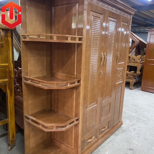 TỦ ÁO SỒI 3 CÁNH KỆ TRANH TRÍ - MÀU CÁNH GIÁN - Ảnh 8