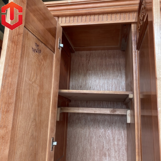 TỦ ÁO SỒI 4 CÁNH MÀU CÁNH GIÁN - MẪU HOA VÒM - Ảnh 2