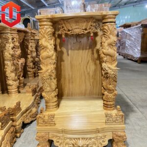 BÀN THỜ ÔNG ĐỊA GÕ ĐỎ 60- CỘT 14 KHÔNG ĐÈN