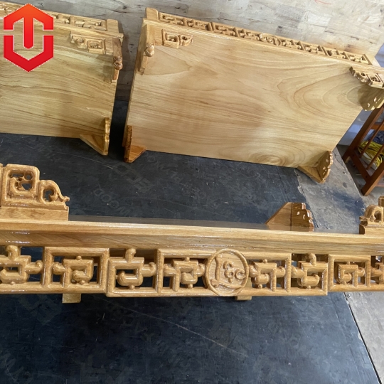 TRANG THỜ TREO TƯỜNG CHẠM CHỮ LỘC GÕ ĐỎ 80 - Ảnh 2