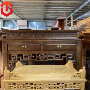 TRANG THỜ TREO TƯỜNG CHẠM CHỮ LỘC GÕ ĐỎ 80