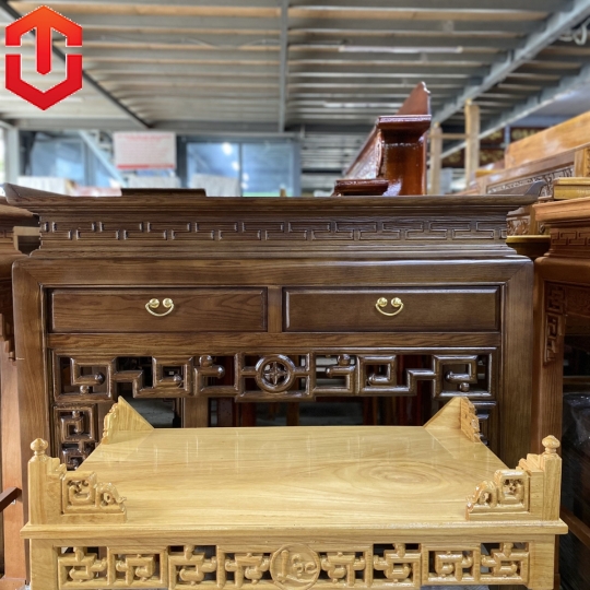 TRANG THỜ TREO TƯỜNG CHẠM CHỮ LỘC GÕ ĐỎ 80
