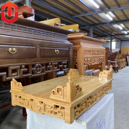 TRANG THỜ TREO TƯỜNG CHẠM CHỮ LỘC GÕ ĐỎ 80 - Ảnh 6