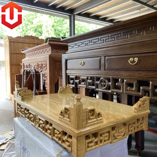TRANG THỜ TREO TƯỜNG CHẠM CHỮ LỘC GÕ ĐỎ 80 - Ảnh 3