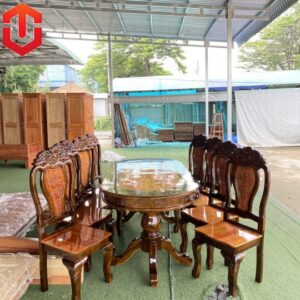 BÀN ĂN TRÀM OVAL - 8 GHẾ