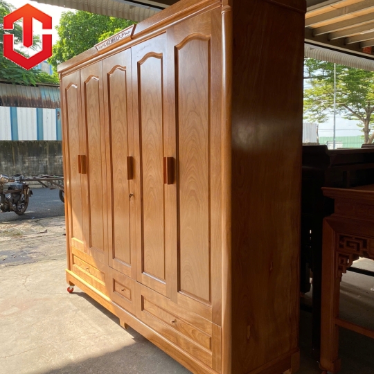 TỦ ÁO PHỦ GÕ 5 CÁNH - Ảnh 3