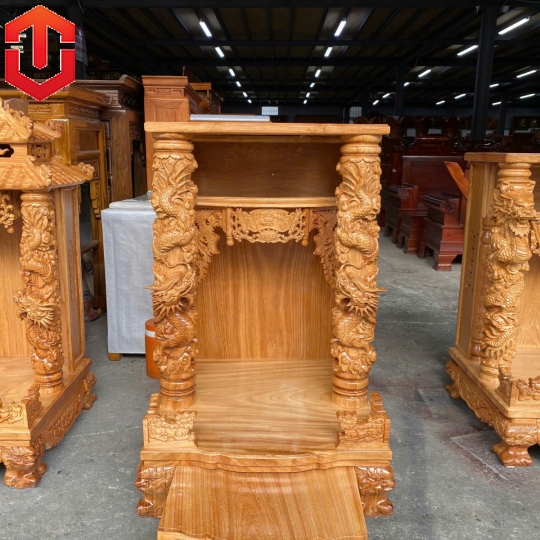 ÔNG ĐỊA GỖ GÕ CỘT 14 RỒNG PHUN LỬA 70CM - BIỂU TƯỞNG PHONG THỦY VÀ TÂM LINH - Ảnh 2