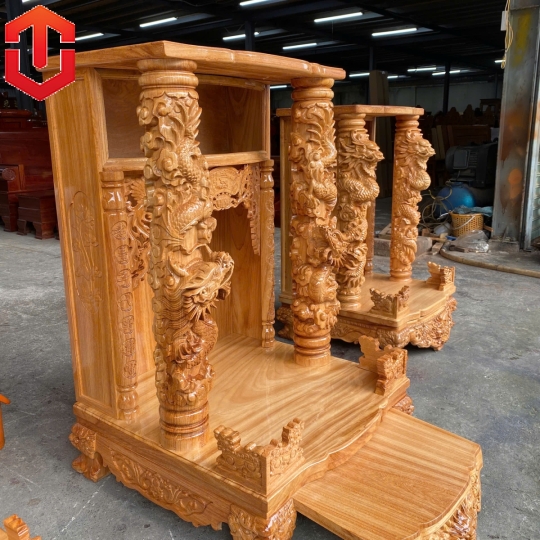 ÔNG ĐỊA GỖ GÕ CỘT 14 RỒNG PHUN LỬA 70CM - BIỂU TƯỞNG PHONG THỦY VÀ TÂM LINH - Ảnh 9